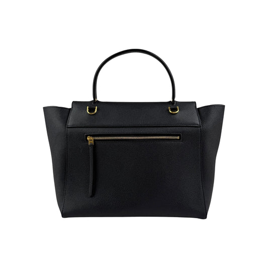 Celine Black Grained Leather Mini Belt Bag