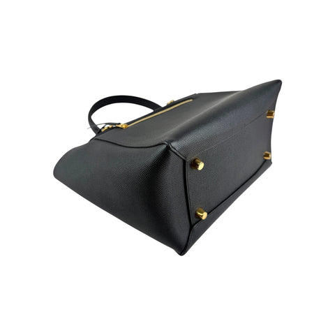 Celine Black Grained Leather Mini Belt Bag