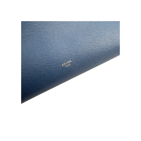 Celine Blue Grained Leather Mini Belt Bag