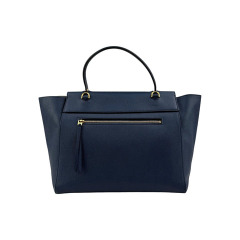 Celine Blue Grained Leather Mini Belt Bag