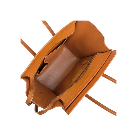 Celine Camel Leather Micro Luggage Tote Bag