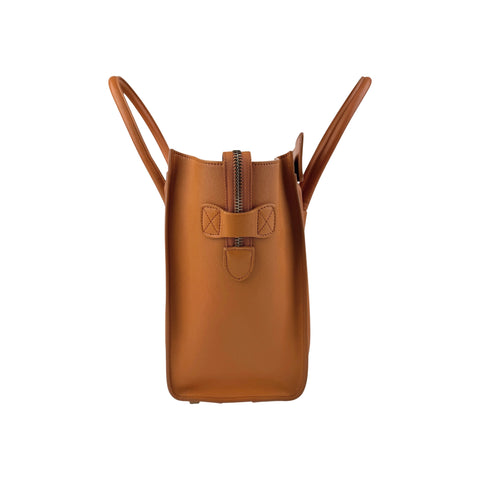 Celine Camel Leather Micro Luggage Tote Bag