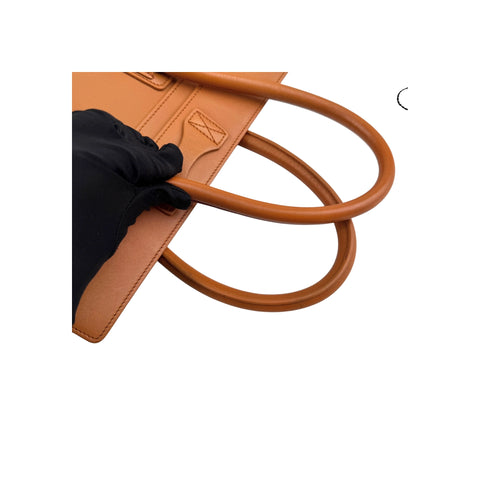 Celine Camel Leather Micro Luggage Tote Bag