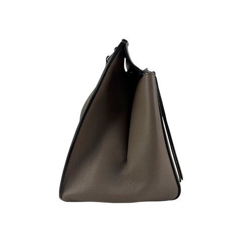 Celine Dark Grey Smooth Calfskin Leather Edge Shoulder Bag