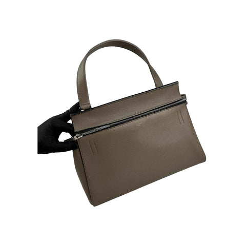 Celine Dark Grey Smooth Calfskin Leather Edge Shoulder Bag