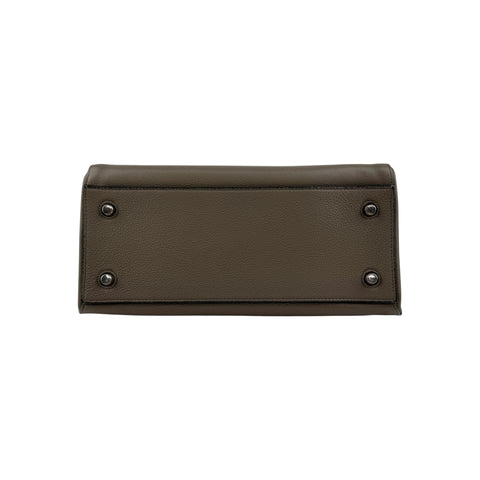 Celine Dark Grey Smooth Calfskin Leather Edge Shoulder Bag