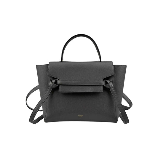 Celine Grey  Grained Calfskin Leather Micro Belt Bag