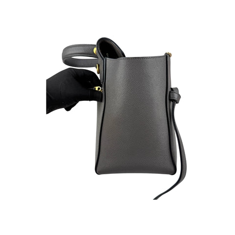 Celine Grey  Grained Calfskin Leather Micro Belt Bag
