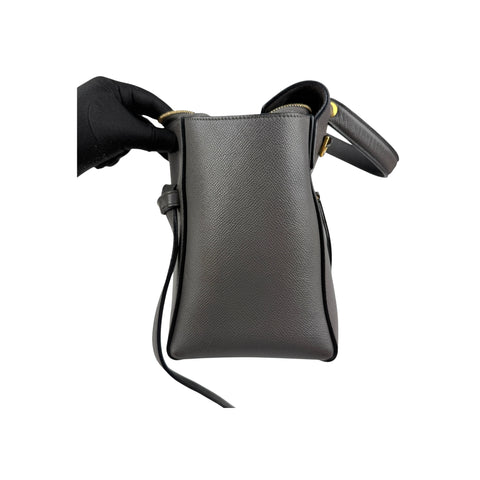 Celine Grey  Grained Calfskin Leather Micro Belt Bag