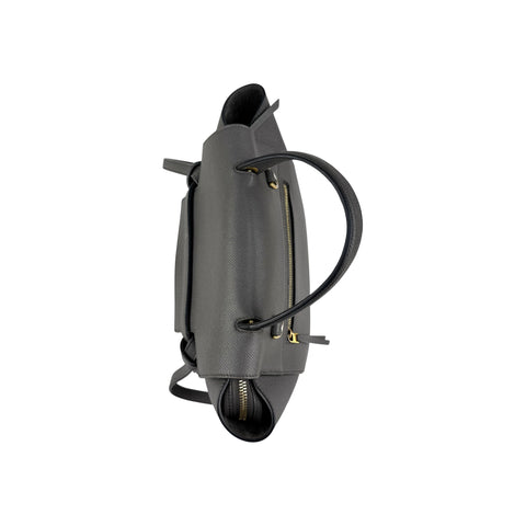 Celine Grey  Grained Calfskin Leather Micro Belt Bag