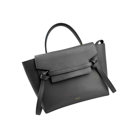 Celine Grey  Grained Calfskin Leather Micro Belt Bag