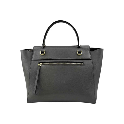 Celine Grey  Grained Calfskin Leather Micro Belt Bag
