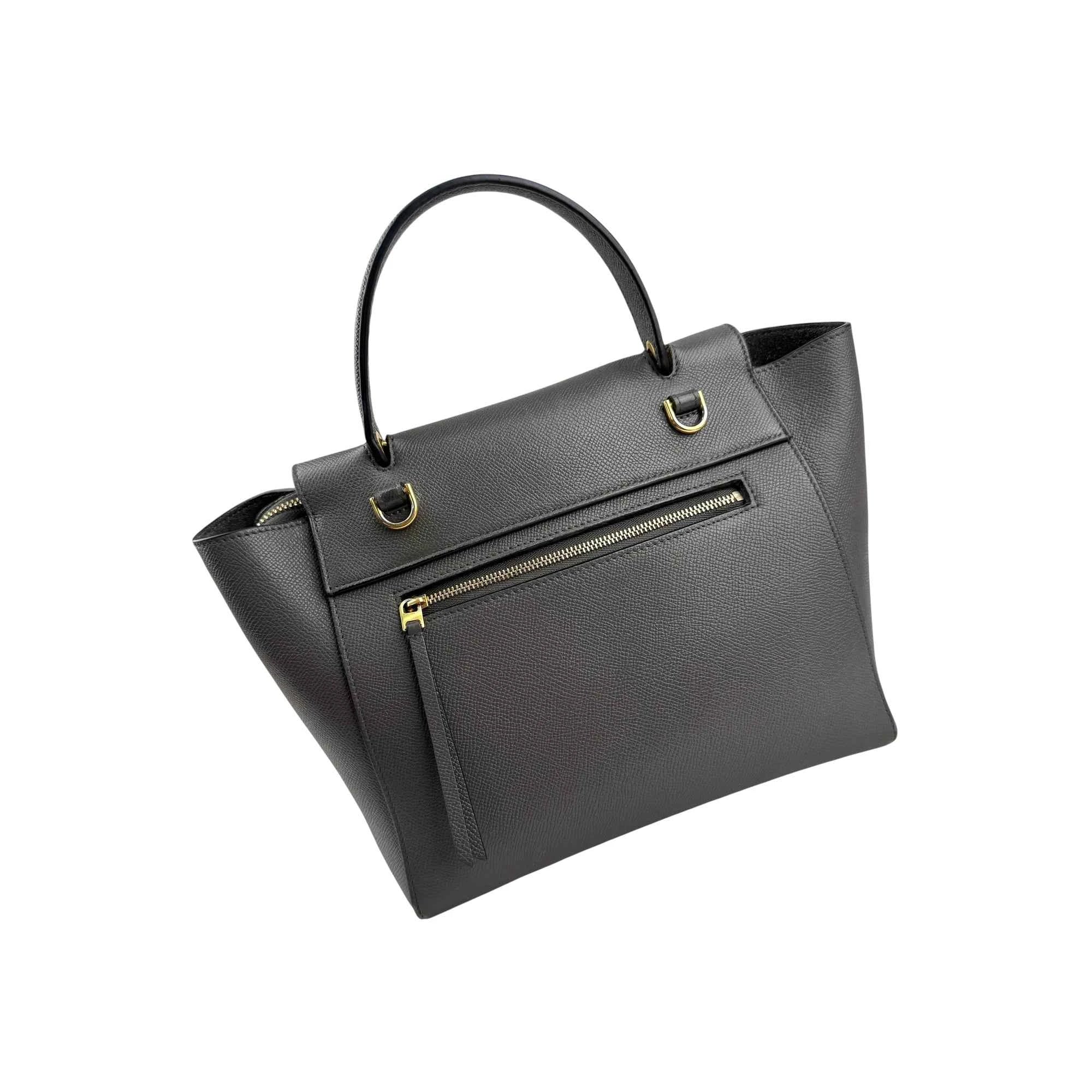 Celine Grey  Grained Calfskin Leather Micro Belt Bag