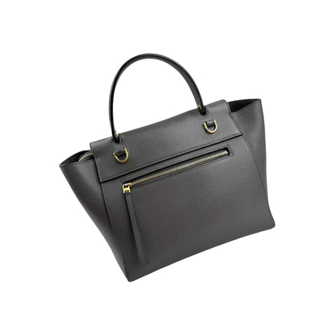 Celine Grey  Grained Calfskin Leather Micro Belt Bag