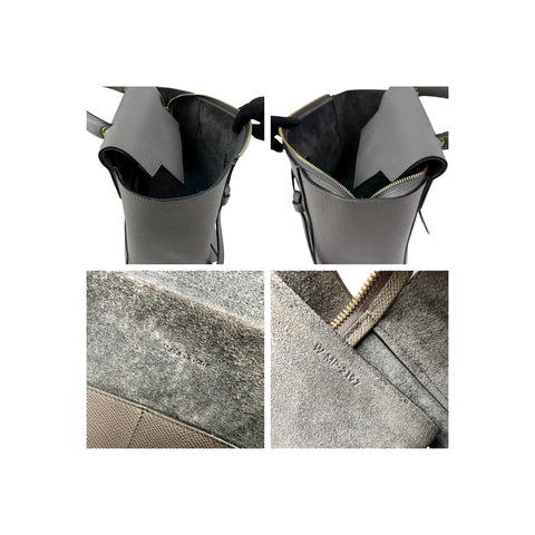 Celine Grey Grained Calfskin Leather Mini Belt Bag