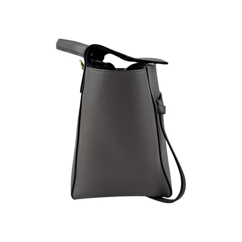 Celine Grey Grained Calfskin Leather Mini Belt Bag