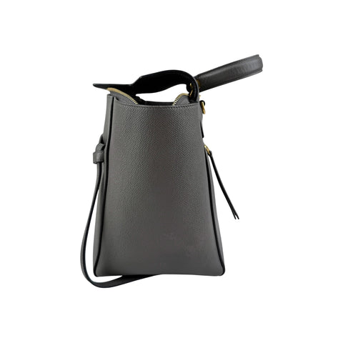 Celine Grey Grained Calfskin Leather Mini Belt Bag