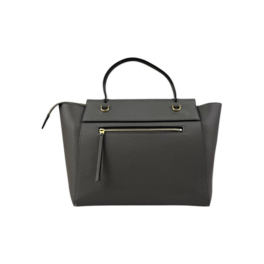 Celine Grey Grained Calfskin Leather Mini Belt Bag