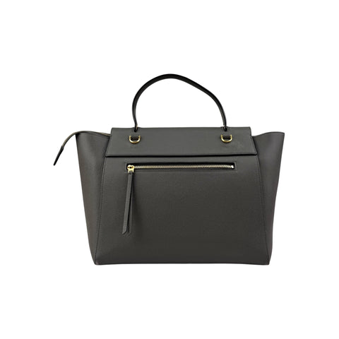 Celine Grey Grained Calfskin Leather Mini Belt Bag