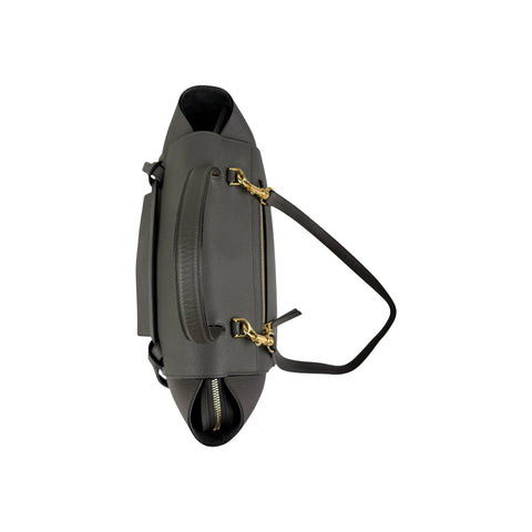Celine Grey Grained Calfskin Leather Mini Belt Bag