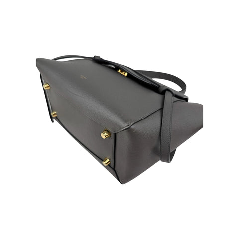 Celine Grey Grained Calfskin Leather Mini Belt Bag