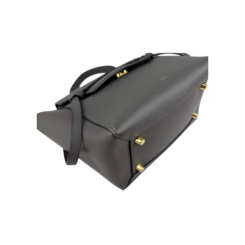 Celine Grey Grained Calfskin Leather Mini Belt Bag
