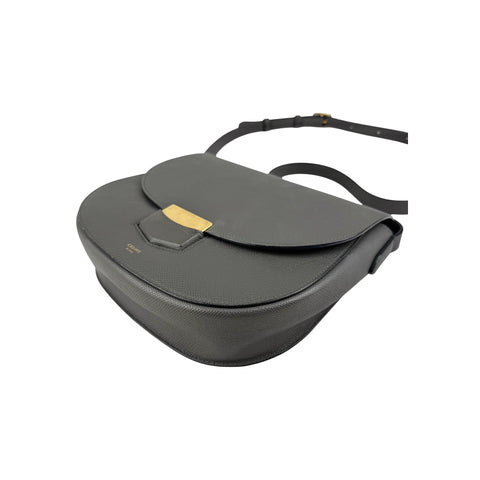 Celine Grey Grained Calfskin Leather Trotteur Bag