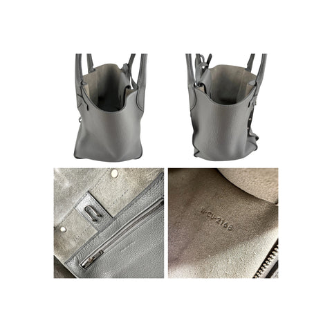 Celine Grey Leather Long Strap Small Big Bag
