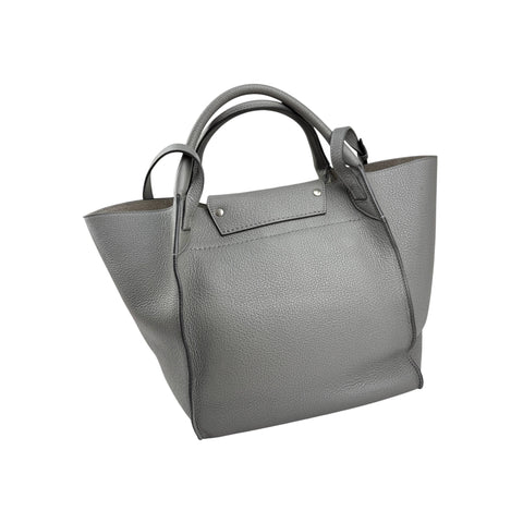 Celine Grey Leather Long Strap Small Big Bag