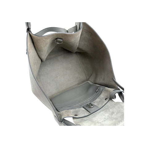 Celine Grey Leather Long Strap Small Big Bag