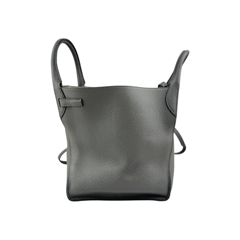 Celine Grey Leather Long Strap Small Big Bag