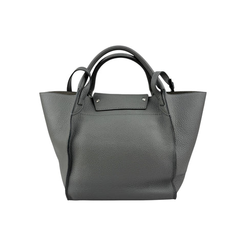 Celine Grey Leather Long Strap Small Big Bag