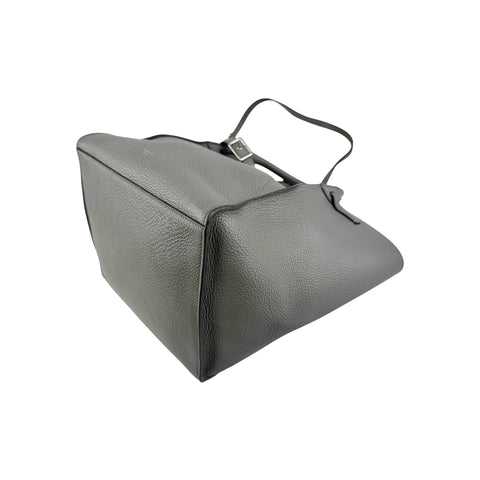 Celine Grey Leather Long Strap Small Big Bag