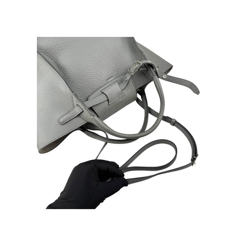 Celine Grey Leather Long Strap Small Big Bag