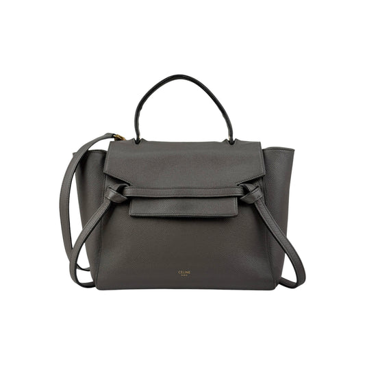 Celine Grey Leather Micro Belt Bag