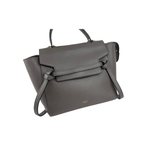 Celine Grey Leather Micro Belt Bag