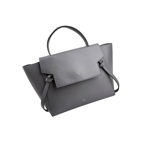 Celine Grey Smooth Leather Mini Belt Bag