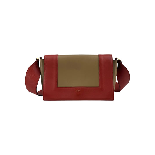 Celine Red Leather Medium Frame Bag