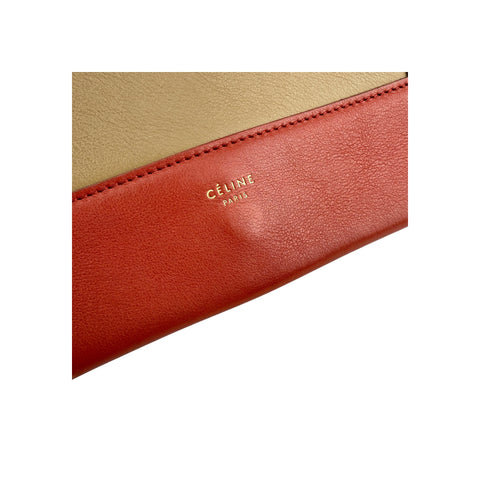 Celine Red Leather Medium Frame Bag