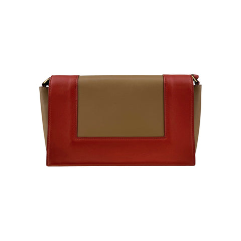 Celine Red Leather Medium Frame Bag