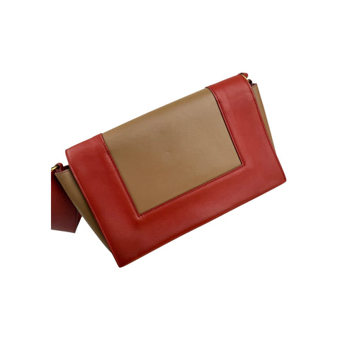 Celine Red Leather Medium Frame Bag