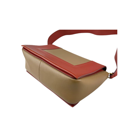 Celine Red Leather Medium Frame Bag