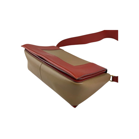 Celine Red Leather Medium Frame Bag
