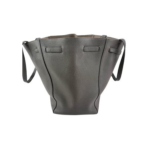Celine Soft Grained Calfskin Belt Cabas Phantom Grey Tote