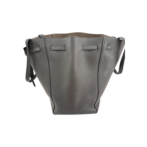Celine Soft Grained Calfskin Belt Cabas Phantom Grey Tote