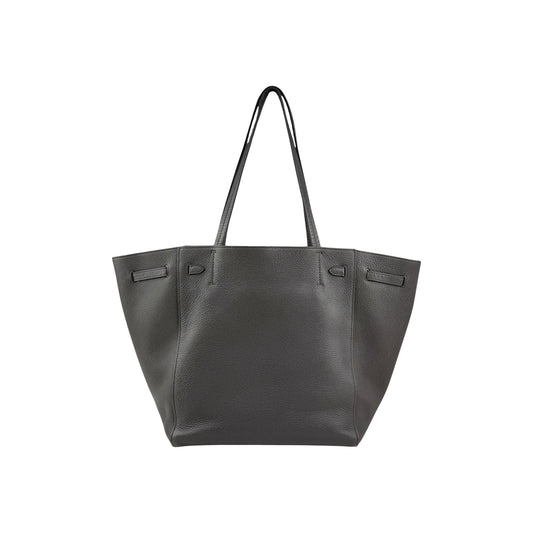Celine Soft Grained Calfskin Belt Cabas Phantom Grey Tote