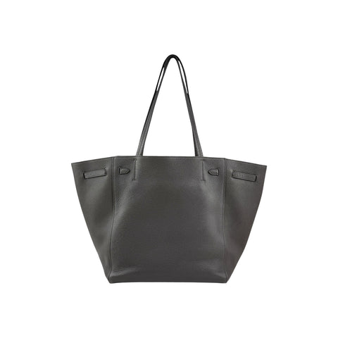Celine Soft Grained Calfskin Belt Cabas Phantom Grey Tote