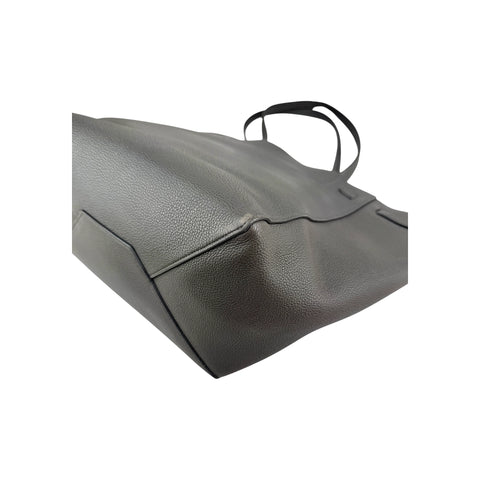 Celine Soft Grained Calfskin Belt Cabas Phantom Grey Tote