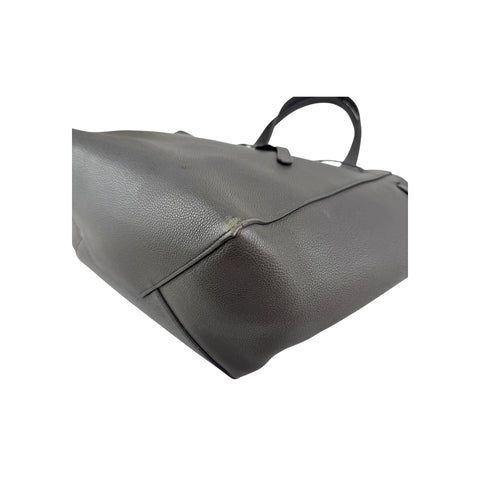 Celine Soft Grained Calfskin Belt Cabas Phantom Grey Tote