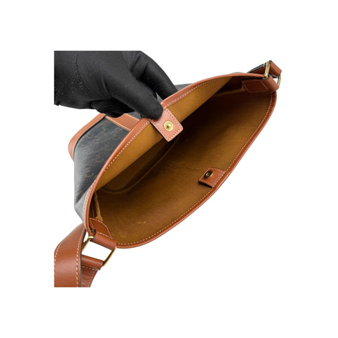 Celine Tan Triomphe Coated Canvas Medium Bucket Bag